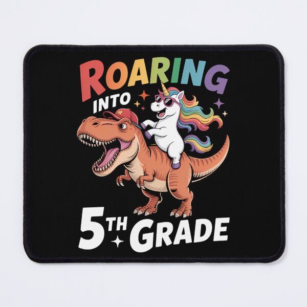 Item preview, Roaring Into 5th Grade Unicorn Dinosaur Back To School designed and sold by brynatshop.