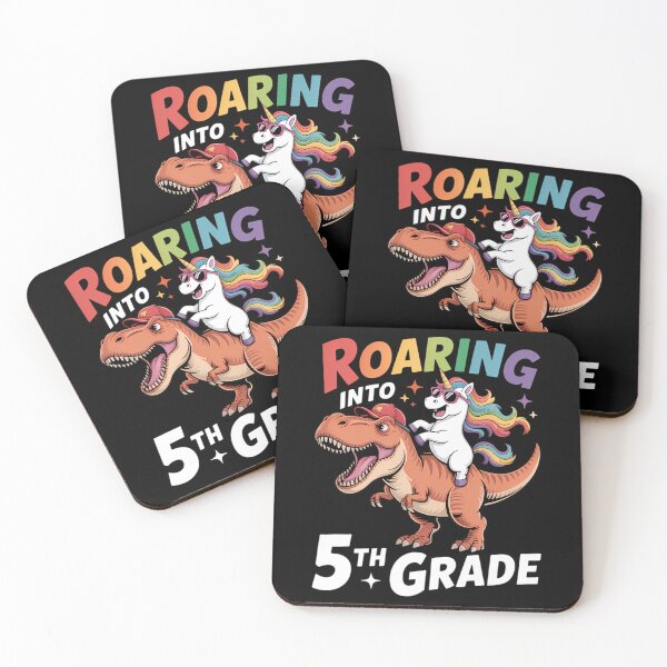 Item preview, Roaring Into 5th Grade Unicorn Dinosaur Back To School designed and sold by brynatshop.