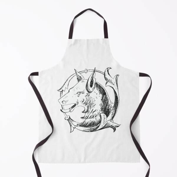 Item preview, Medieval Boar Emblem – Gothic Heraldry Drawing designed and sold by olenafomina.