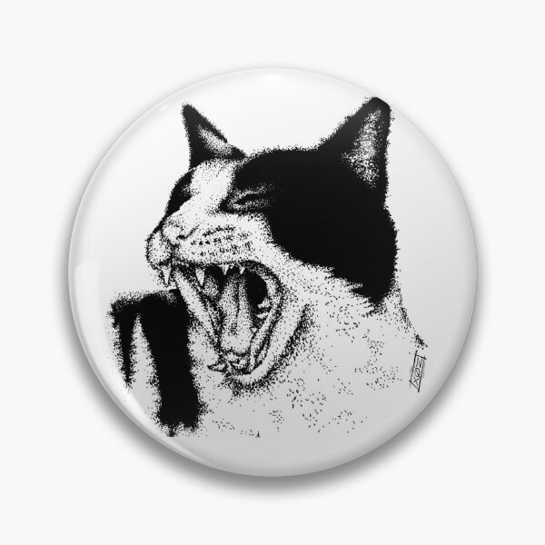 Item preview, Yowling Cat Pointillism designed and sold by Trashy-Nox.