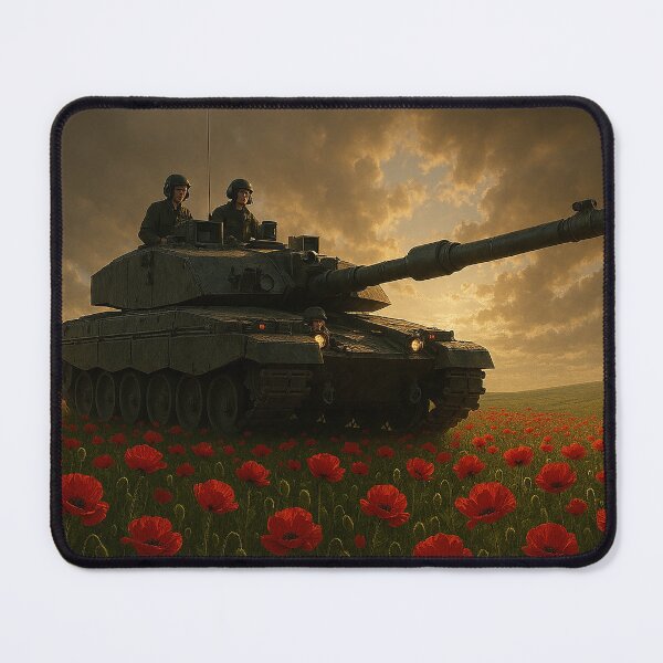 Item preview, Challenger 2 Over Poppy Fields designed and sold by Skyframe Aviation.