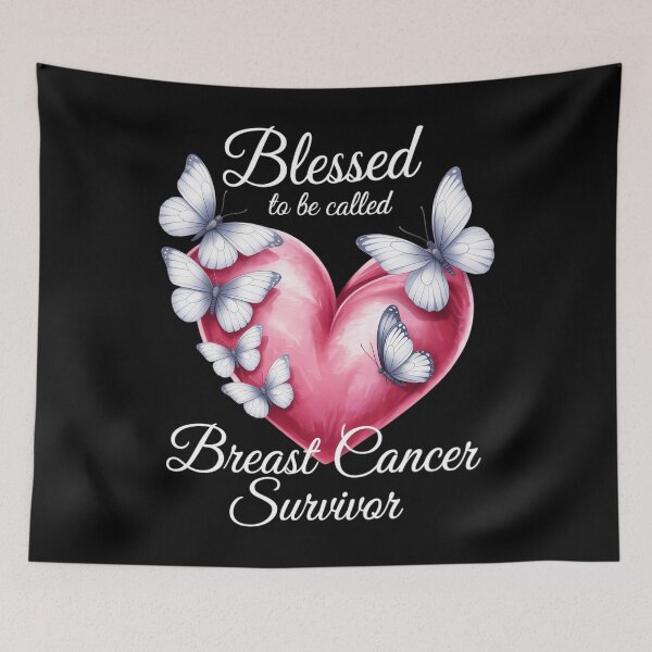 Item preview, Blessed To Be Called Breast Cancer Survivor Pink Butterfly designed and sold by brynatshop.