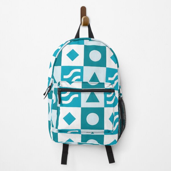 Item preview, Modern Minimalist Geometric Shapes Pattern Throw Pillow – Abstract Teal Art designed and sold by FestivityFinds.