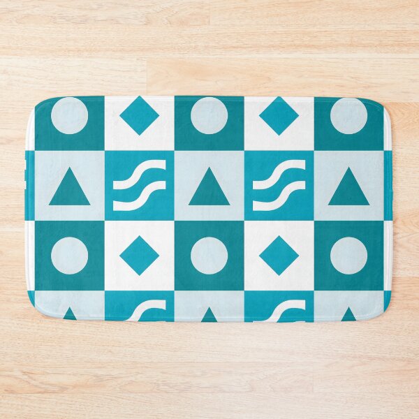 Item preview, Modern Minimalist Geometric Shapes Pattern Throw Pillow – Abstract Teal Art designed and sold by FestivityFinds.