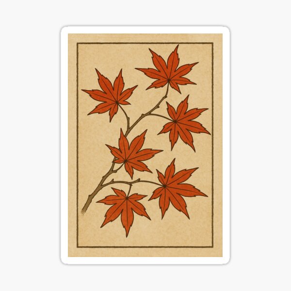 Item preview, October Maple – Japanese Momiji Leaves in Ukiyo-e Style designed and sold by Planthem.