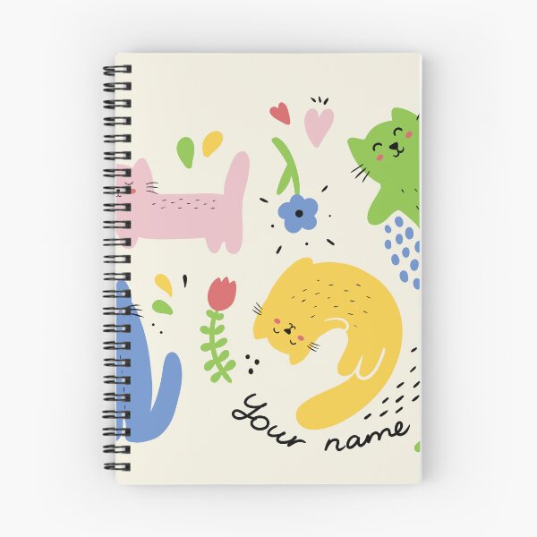 Item preview, Custom Colorful Cat Print – Add Your Name Here | Cute Personalized Cat Art designed and sold by Tattyarts.