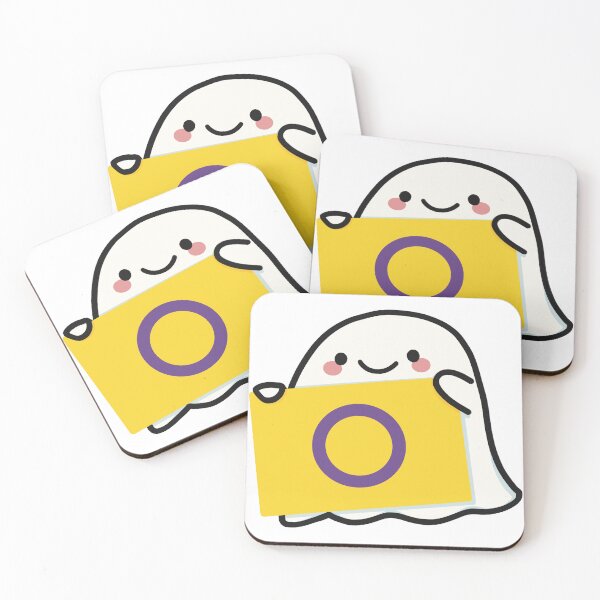 Item preview, Pride Flag Ghostie (Intersex) designed and sold by wantedplant.