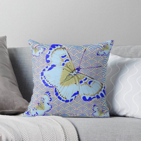 Item preview,  ORIENTAL STYLE  BLUE-WHITE EXOTIC BUTTERFLY BLUE ART  designed and sold by sharlesart.