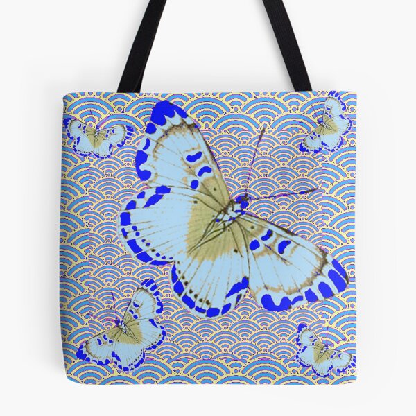 Item preview,  ORIENTAL STYLE  BLUE-WHITE EXOTIC BUTTERFLY BLUE ART  designed and sold by sharlesart.