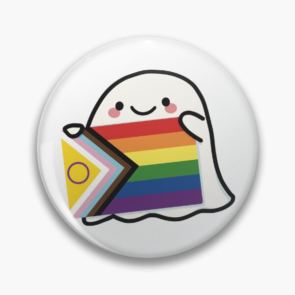 Item preview, Pride Flag Ghostie (Progress Rainbow) designed and sold by wantedplant.