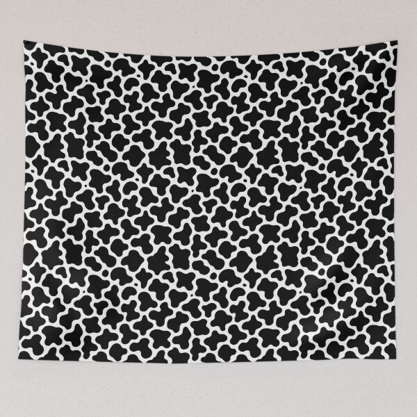 Item preview, Bold Black and White Cow Print A-Line Dress – Trendy Animal Pattern Fashion designed and sold by FestivityFinds.