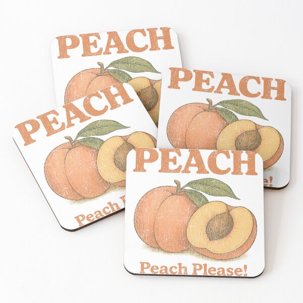 Item preview, Peach Please! Retro Fruit Art with Sassy Summer Vibes designed and sold by zakugan.