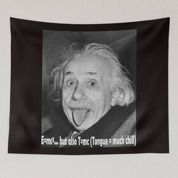 Item preview, E=mc²... but also T=mc (Tongue = much chill) designed and sold by VintageManiac.