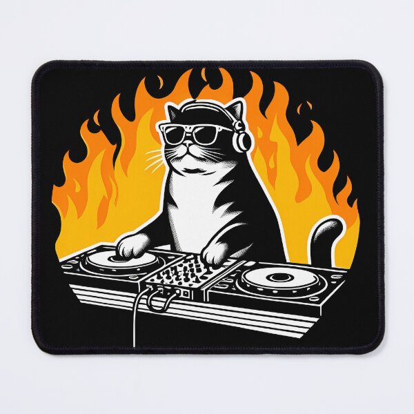 Item preview, Epic Cat DJ designed and sold by Funny Vintage Stickers And T-Shirts.