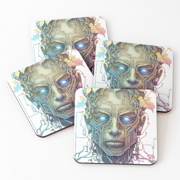 Item preview, "Enlightened AI: Glimmering Circuits & Leaves" designed and sold by ONESTARTS ARTS.
