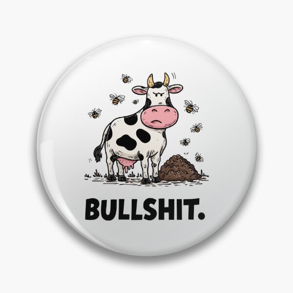 Item preview, Funny meme - Bullshit - Grumpy Cow with Flies designed and sold by hamishby.