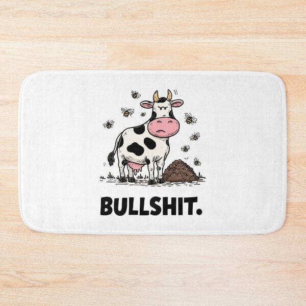 Item preview, Funny meme - Bullshit - Grumpy Cow with Flies designed and sold by hamishby.