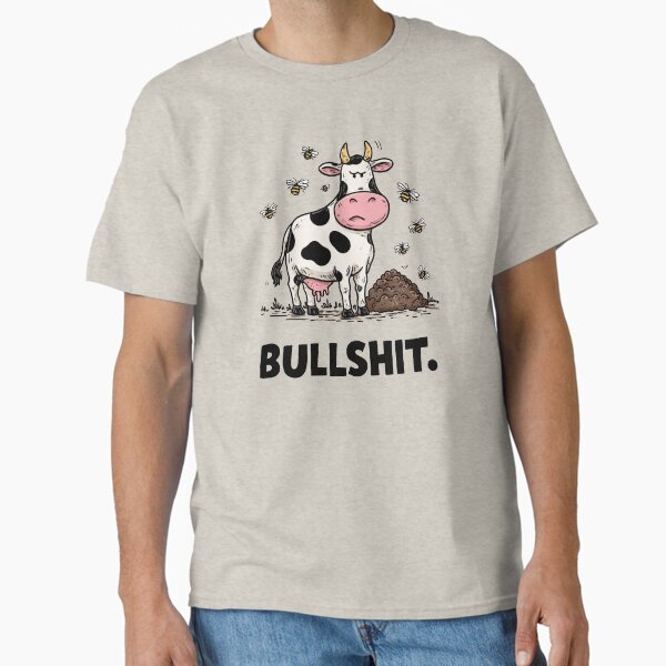 Item preview, Funny meme - Bullshit - Grumpy Cow with Flies designed and sold by hamishby.