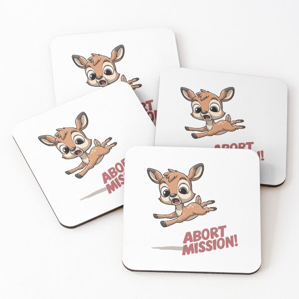 Item preview, Funny meme - Abort Mission! Scared Cute Deer designed and sold by hamishby.