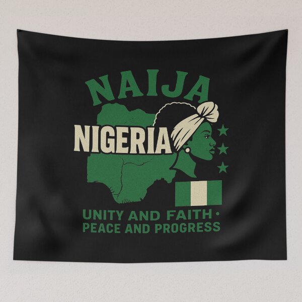 Item preview, Naija Nigeria Pride | African Woman & Flag | Unity and Progress designed and sold by Dokak Shop.