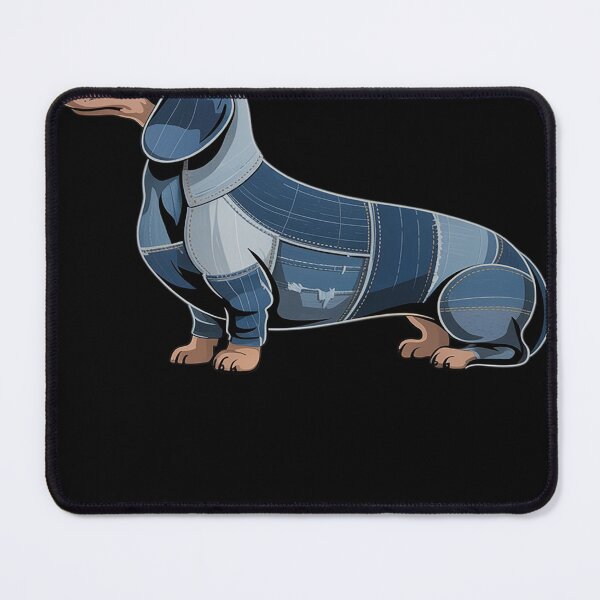 Item preview, Dachshund Pattern Patchwork Art Dachshund In Denim Dog designed and sold by rbc-wrights.