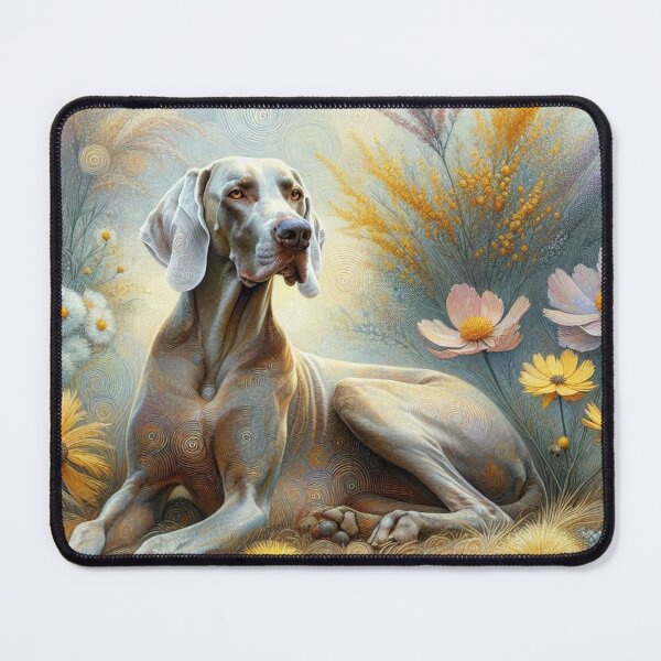 Item preview, Weimaraner in Golden Blooms designed and sold by Wags & Tails.