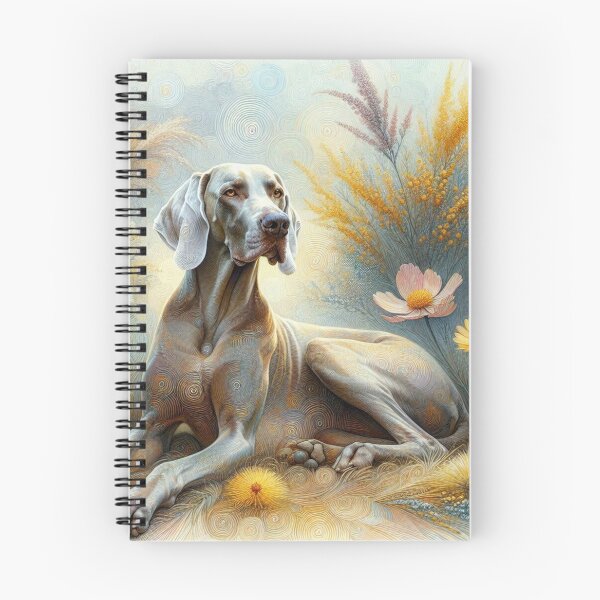Item preview, Weimaraner in Golden Blooms designed and sold by Wags & Tails.