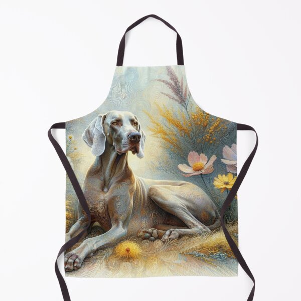 Item preview, Weimaraner in Golden Blooms designed and sold by Wags & Tails.