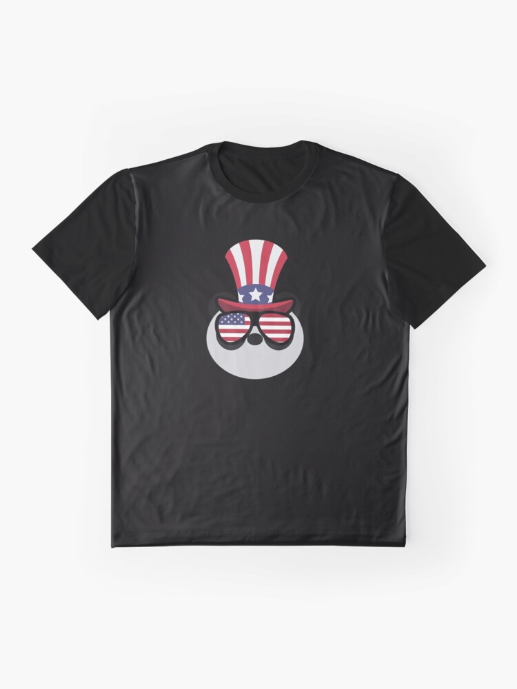 Vista alternativa de Camiseta gráfica Panda Happy 4th Of July