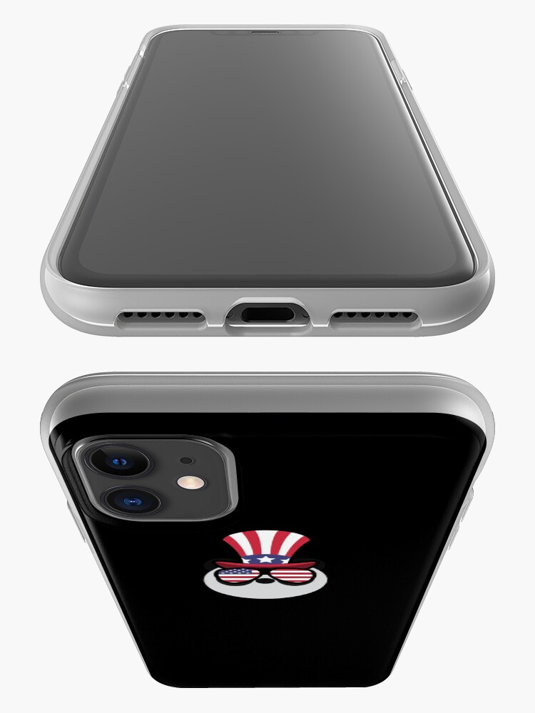 Vista alternativa de Funda y vinilo para iPhone Panda Happy 4th Of July