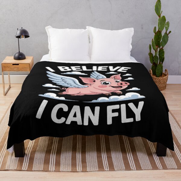Item preview, Flying Pig- I Believe I Can Fly - Pigs Fly designed and sold by Hlz-0118.