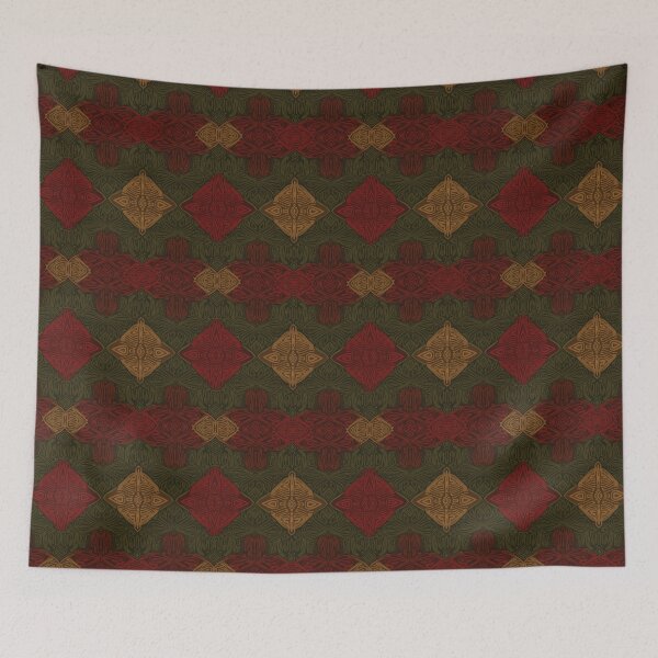 Item preview, "African Fabric Pattern – 4-Color Tribal Design (Red, Green, Yellow, Black)" designed and sold by Afrobood.
