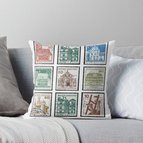 Item preview, Vintage Stamp Aesthetic – Retro Architecture & Postal Art Design designed and sold by scanusha1979.