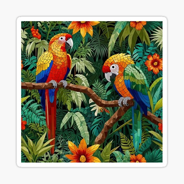 Item preview, Jungle Mosaic Escape designed and sold by Glitchart66.