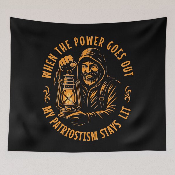 Item preview, When The Power Goes Out My Patriotism Stays Lit designed and sold by LuminOrb.