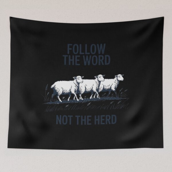 Item preview, Follow the word not the herd sheep designed and sold by Hlz-0118.