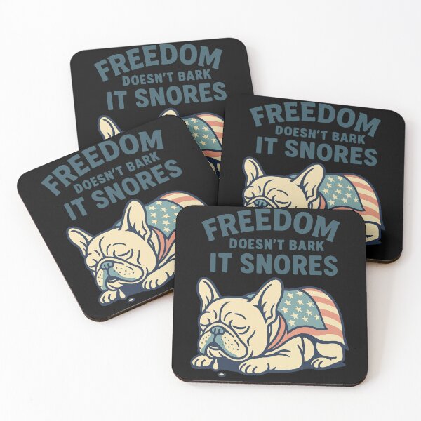 Item preview, Freedom Doesn't Bark It Snores French Bulldogs designed and sold by LuminOrb.