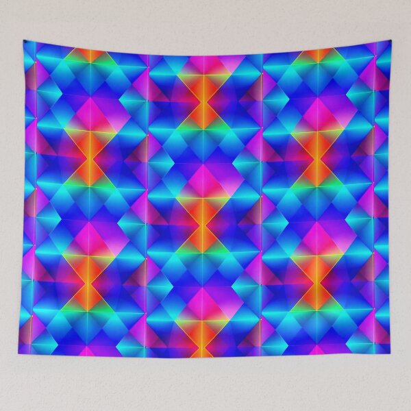 Item preview, Colorful neon colors with geometric pattern  designed and sold by Dogandesighn.