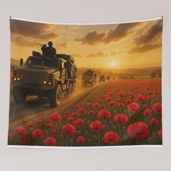 Item preview, Convoy of Duty Along Poppy Roads designed and sold by Skyframe Aviation.