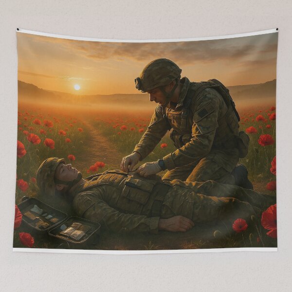 Item preview, Mercy Amid the Scarlet Dawn designed and sold by Skyframe Aviation.