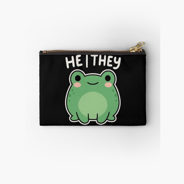 Item preview, Kawaii Frog Pronoun Art – He They Identity Frog designed and sold by haitrieuic96.
