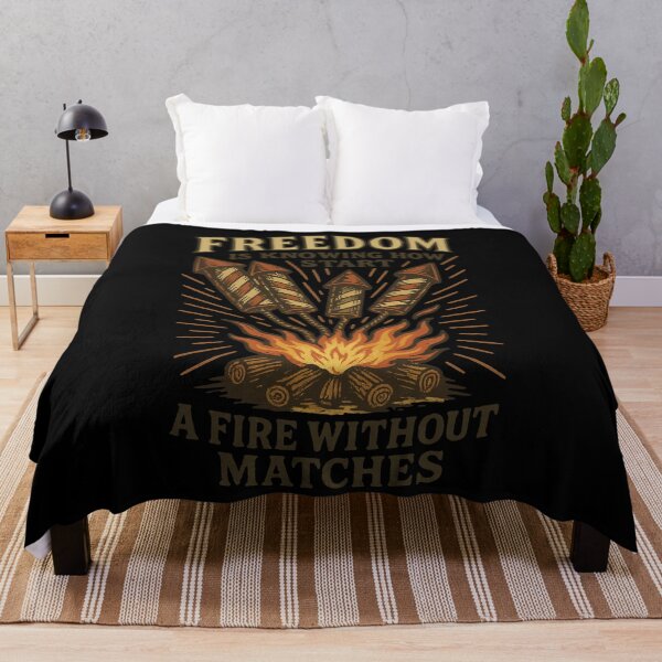 Item preview, Funny Prepper Freedom Start Fire Without Matches designed and sold by LuminOrb.