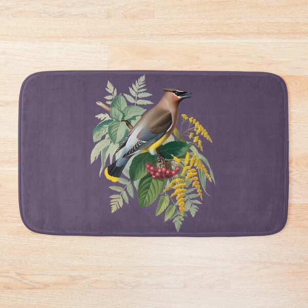 Item preview, Cedar Waxwing with Autumn Berries and Ferns designed and sold by BirdsnStuff.