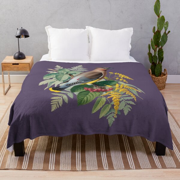 Item preview, Cedar Waxwing with Autumn Berries and Ferns designed and sold by BirdsnStuff.