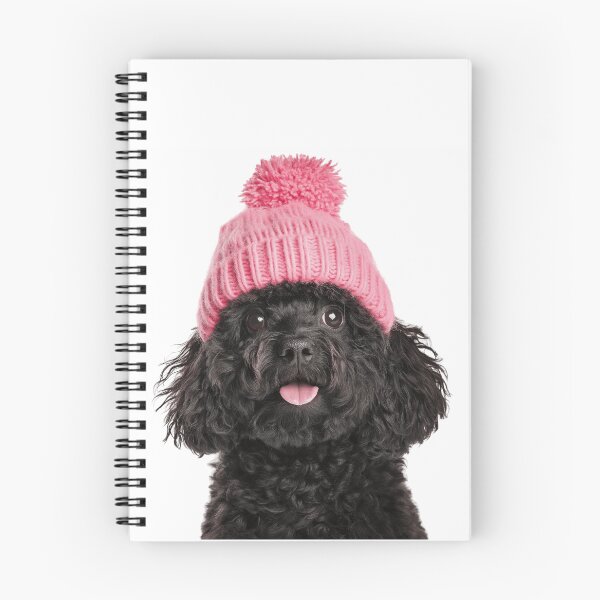 Item preview, Cozy Puli dog Wearing Pink Winter Hat Trendy Animal Fashion Artwork designed and sold by LazyOwlStore.