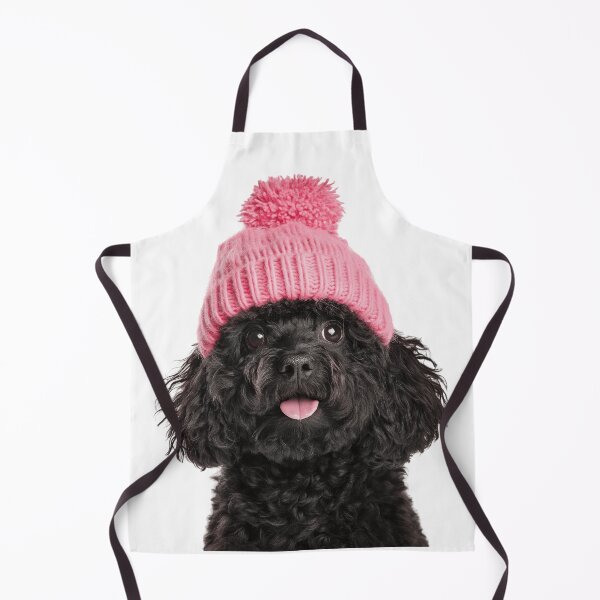 Item preview, Cozy Puli dog Wearing Pink Winter Hat Trendy Animal Fashion Artwork designed and sold by LazyOwlStore.