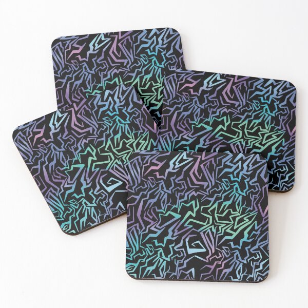 Item preview, Jagged Pop Pattern- Black Background designed and sold by Druid Soup.