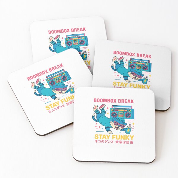 Item preview, Boombox Break – Funky Cat in Retro Motion designed and sold by BeetleDots.