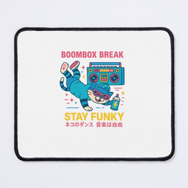 Item preview, Boombox Break – Funky Cat in Retro Motion designed and sold by BeetleDots.