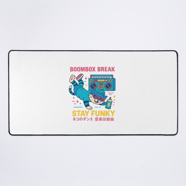Item preview, Boombox Break – Funky Cat in Retro Motion designed and sold by BeetleDots.